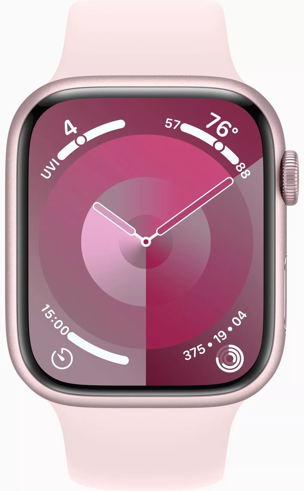 Умные часы Apple Watch Series 9 45 мм Aluminium Case GPS, Pink/Light Pink Sport Band - S/M